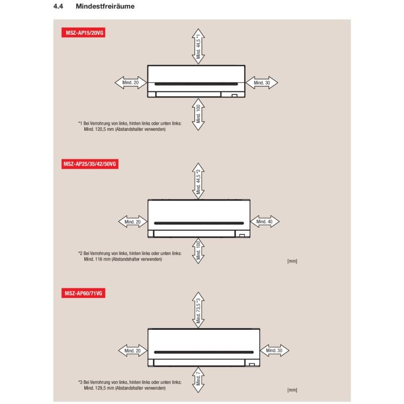 Mitsubishi Electric Kompakt 6,1 kW MSZ AP60VGK + MUZ AP60VG WiFi 3