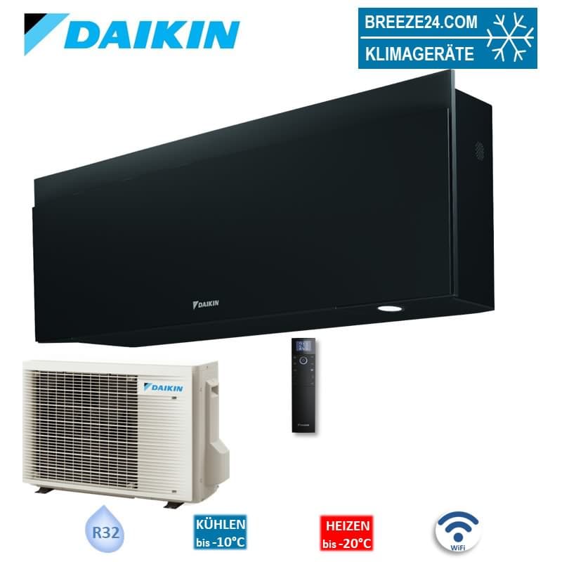 Daikin Set FTXJ35AB + RXJ35A WiFi Emura Mattschwarz 3,4 kW 1 Raum 35 - 4