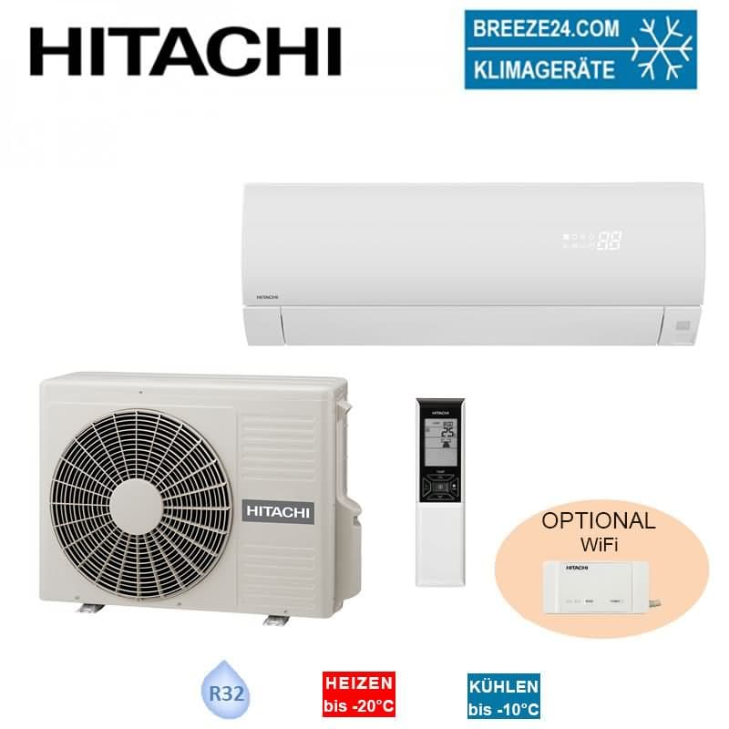 Hitachi Set RAK-25PSEW + RAC-25WSE Premium weiss 2,5 kW für 1 Raum 25 - 