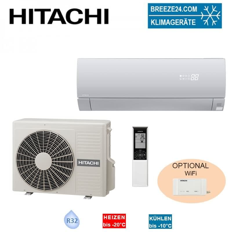Hitachi Set RAK-25PSES + RAC-25WSE Premium silber 2,5 kW für 1 Raum 25 -
